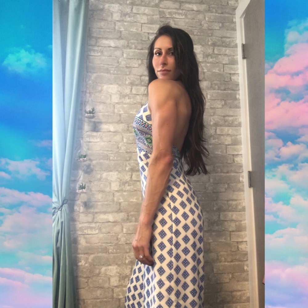 Halter top printed jumper